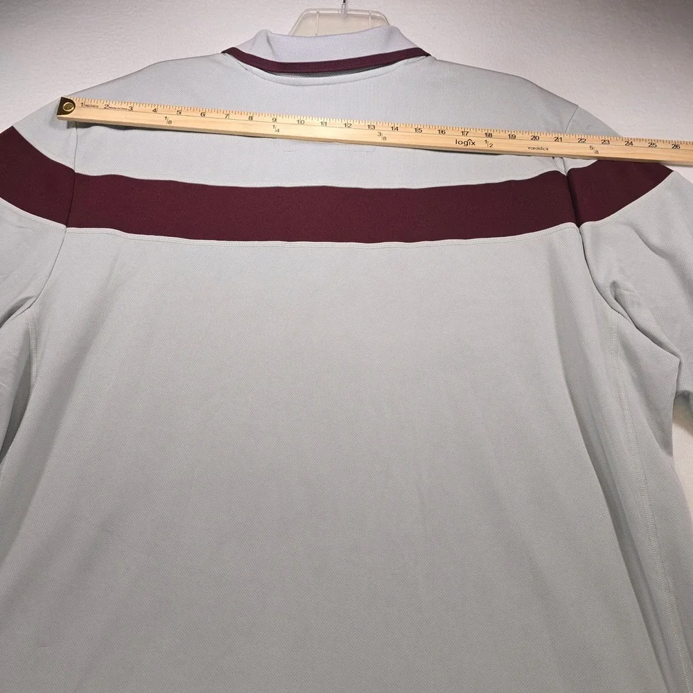 Adidas Mississippi State Bulldogs Climalite Polo Shirt Mens 3XL Gray Maroon
